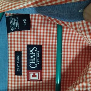 Chaps Red and White Checkered Shirt